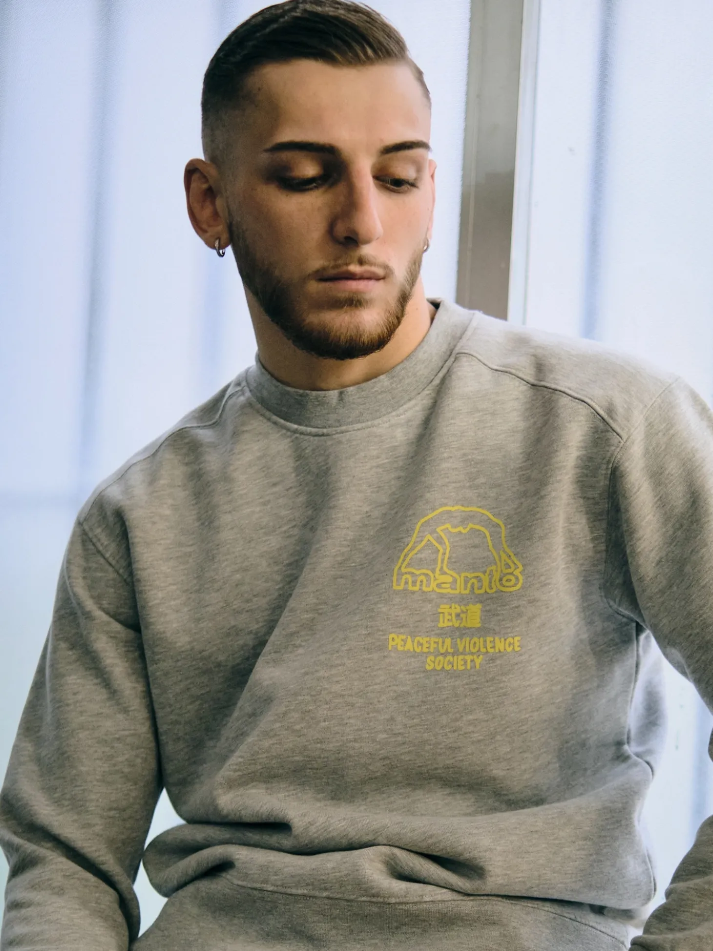 MANTO crewneck SOCIETY heather gray