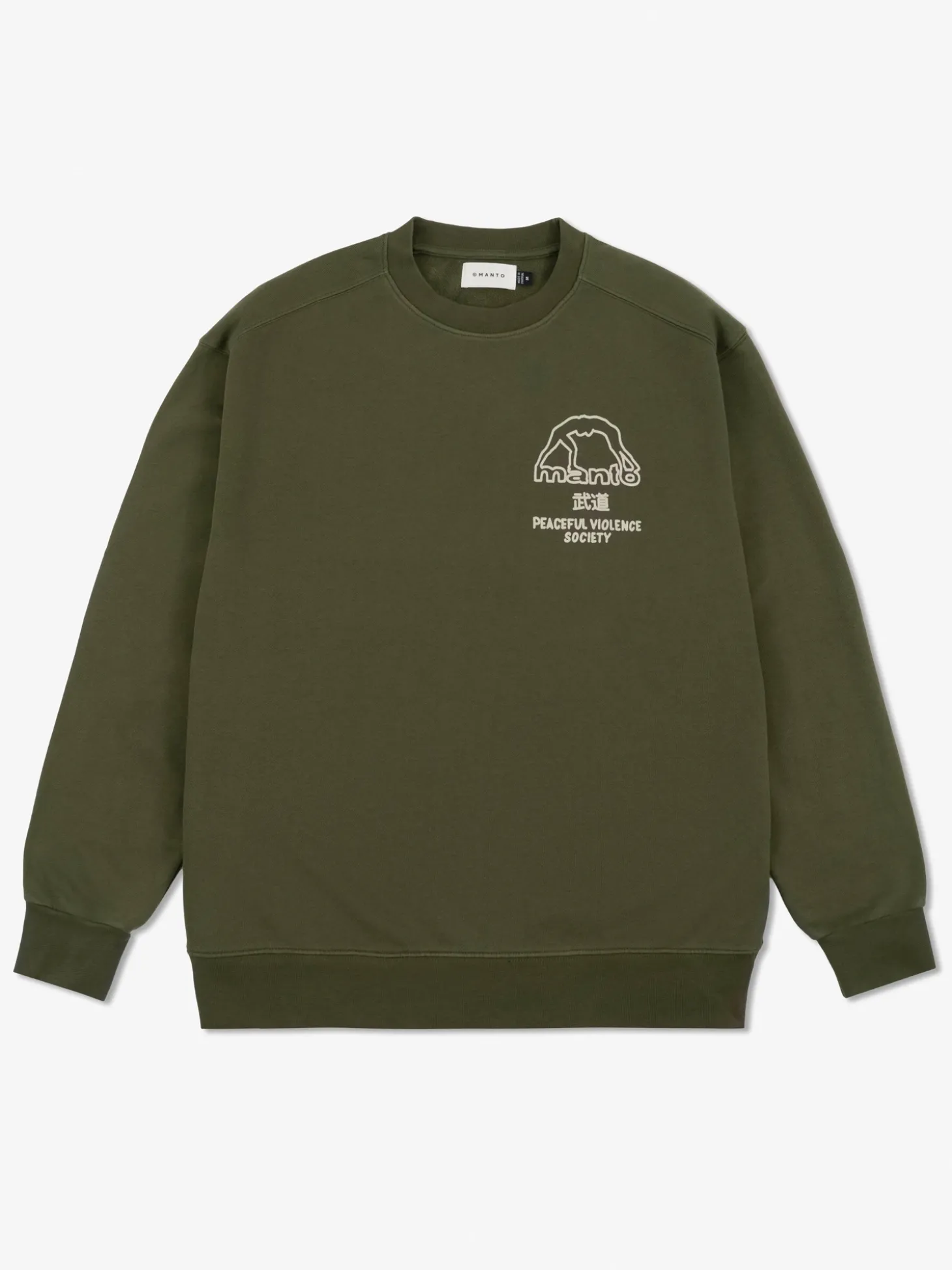 MANTO crewneck SOCIETY khaki