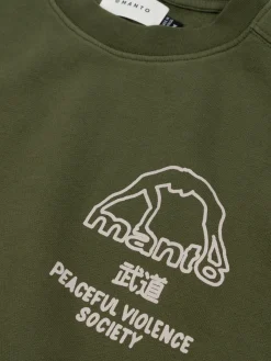 MANTO crewneck SOCIETY khaki