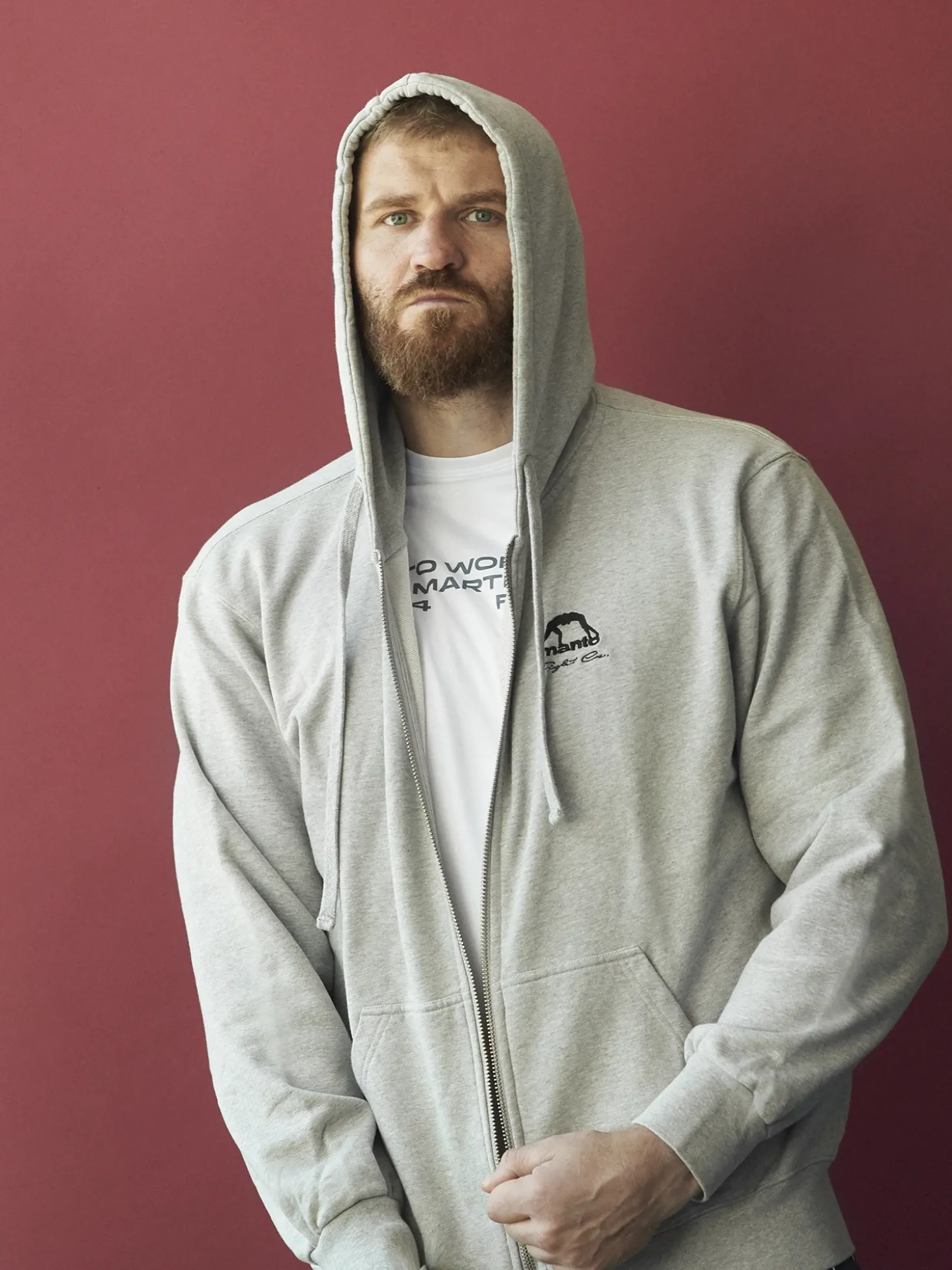 MANTO hoodie FIGHT COMPANY heather gray