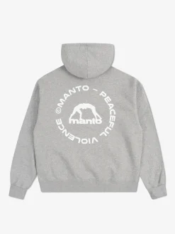 MANTO hoodie LABEL 25 OVERSIZE Heidegrau