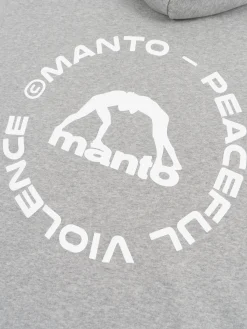MANTO hoodie LABEL 25 OVERSIZE Heidegrau