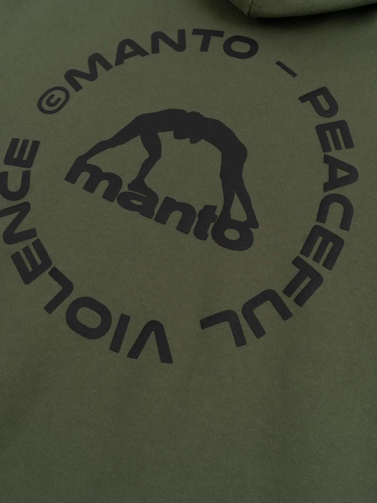 MANTO hoodie LABEL 25 OVERSIZE khaki