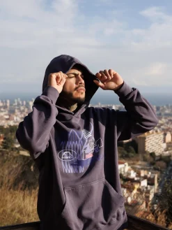 MANTO hoodie WIRE OVERSIZE purple