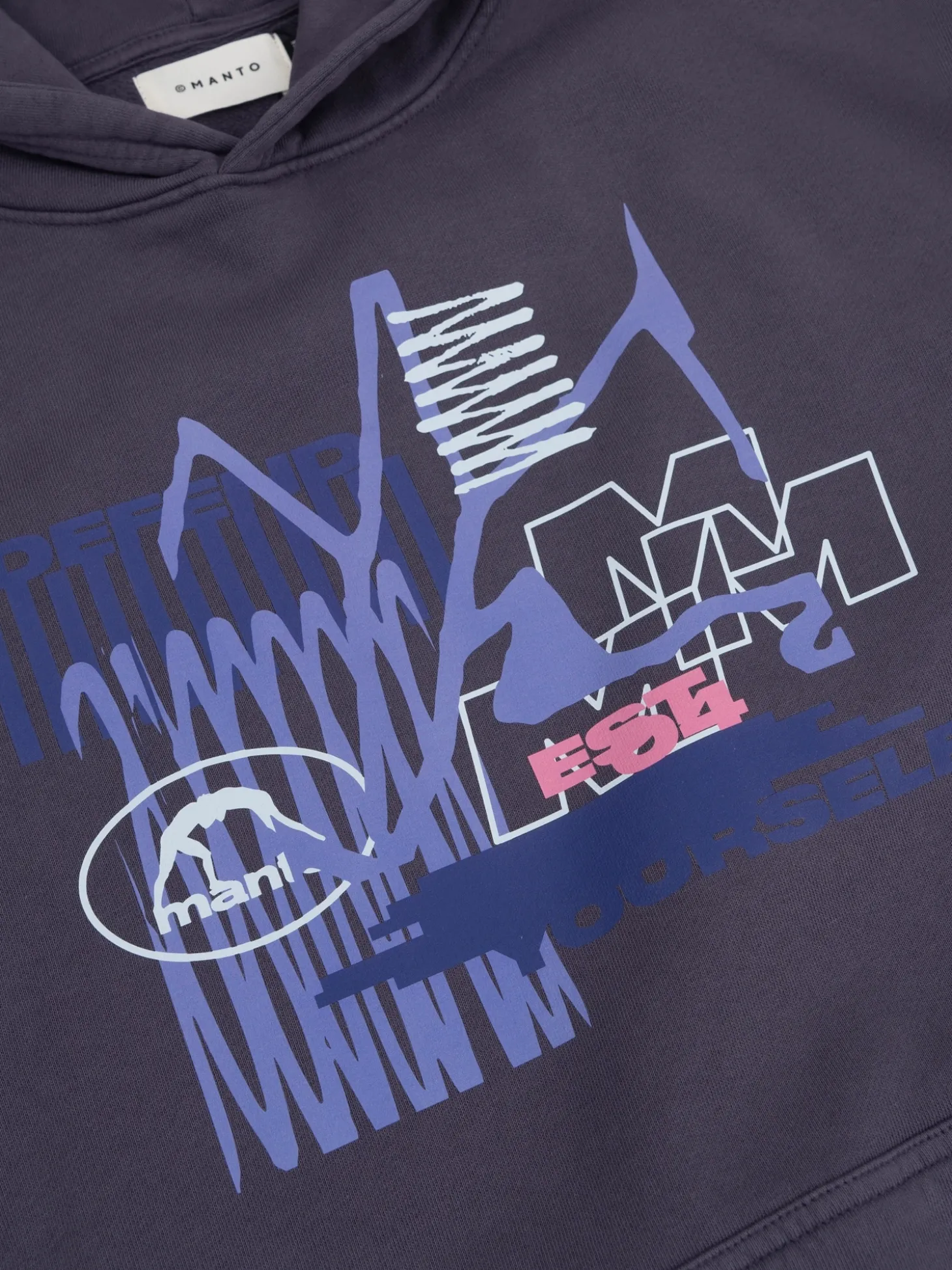 MANTO hoodie WIRE OVERSIZE purple