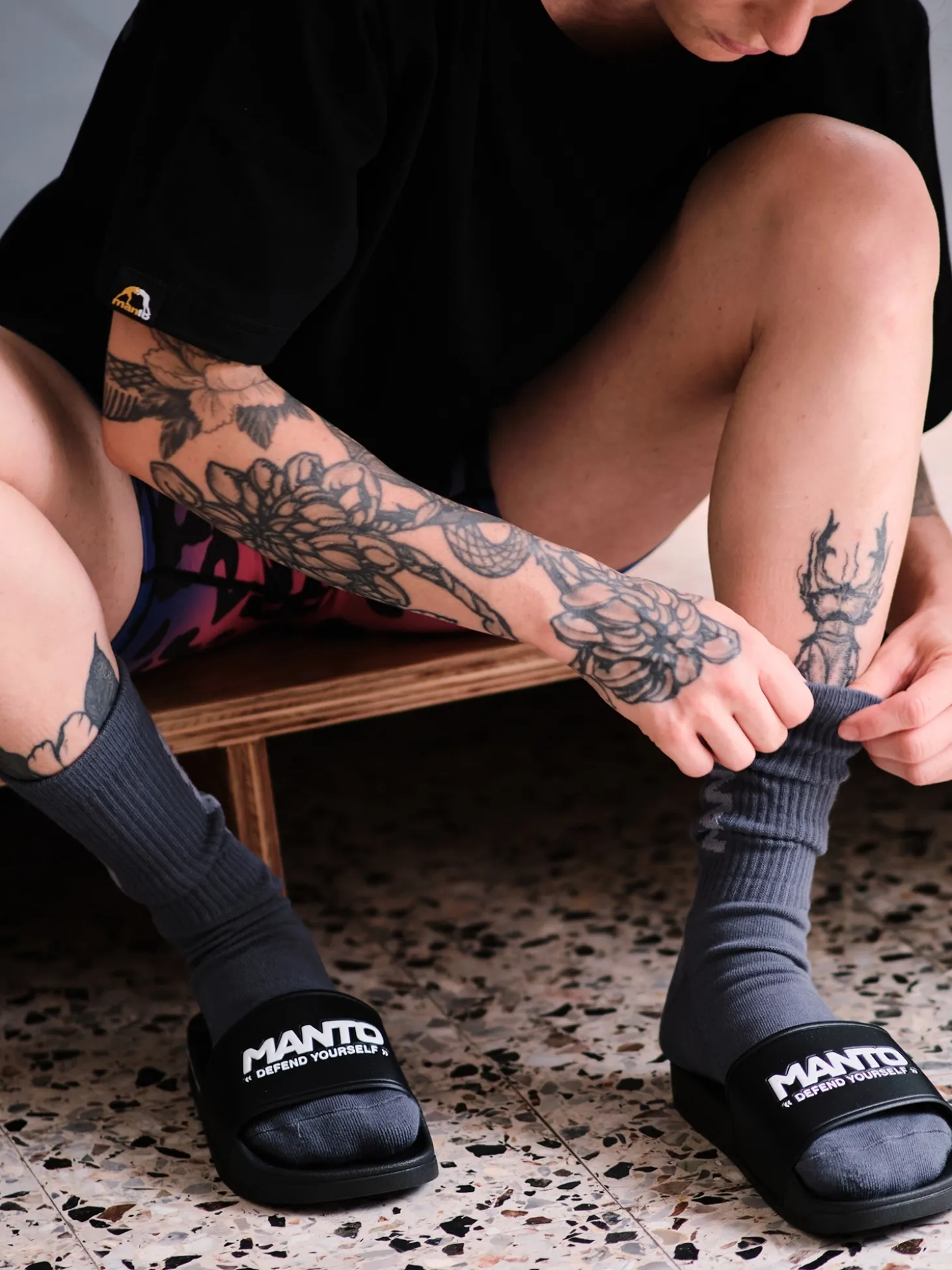 MANTO Socken LOGOTYPE 23 graphite