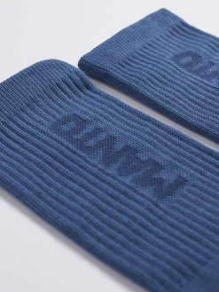 MANTO Socken LOGOTYPE blau