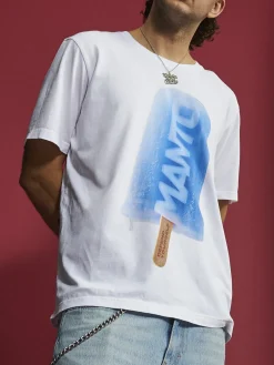 MANTO t-shirt ICE CREAM weiss