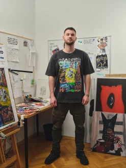 MANTO t-shirt IVO schwarz