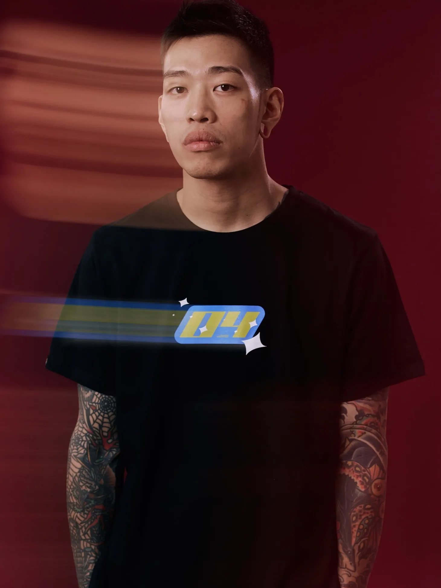MANTO t-shirt RACING OVERSIZE schwarz