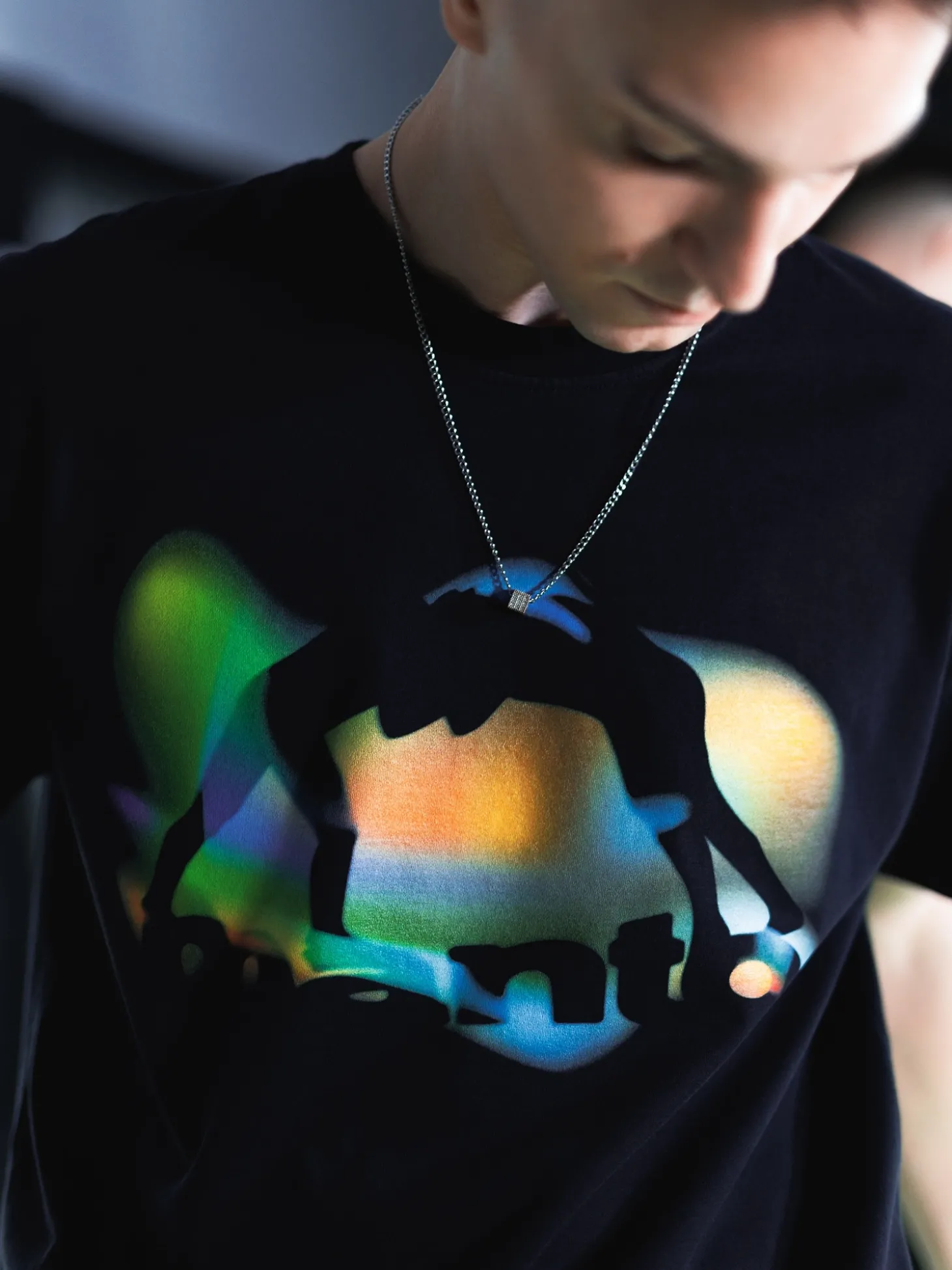 MANTO t-shirt REFLECTION schwarz