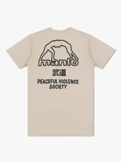 MANTO t-shirt SOCIETY 25 beige
