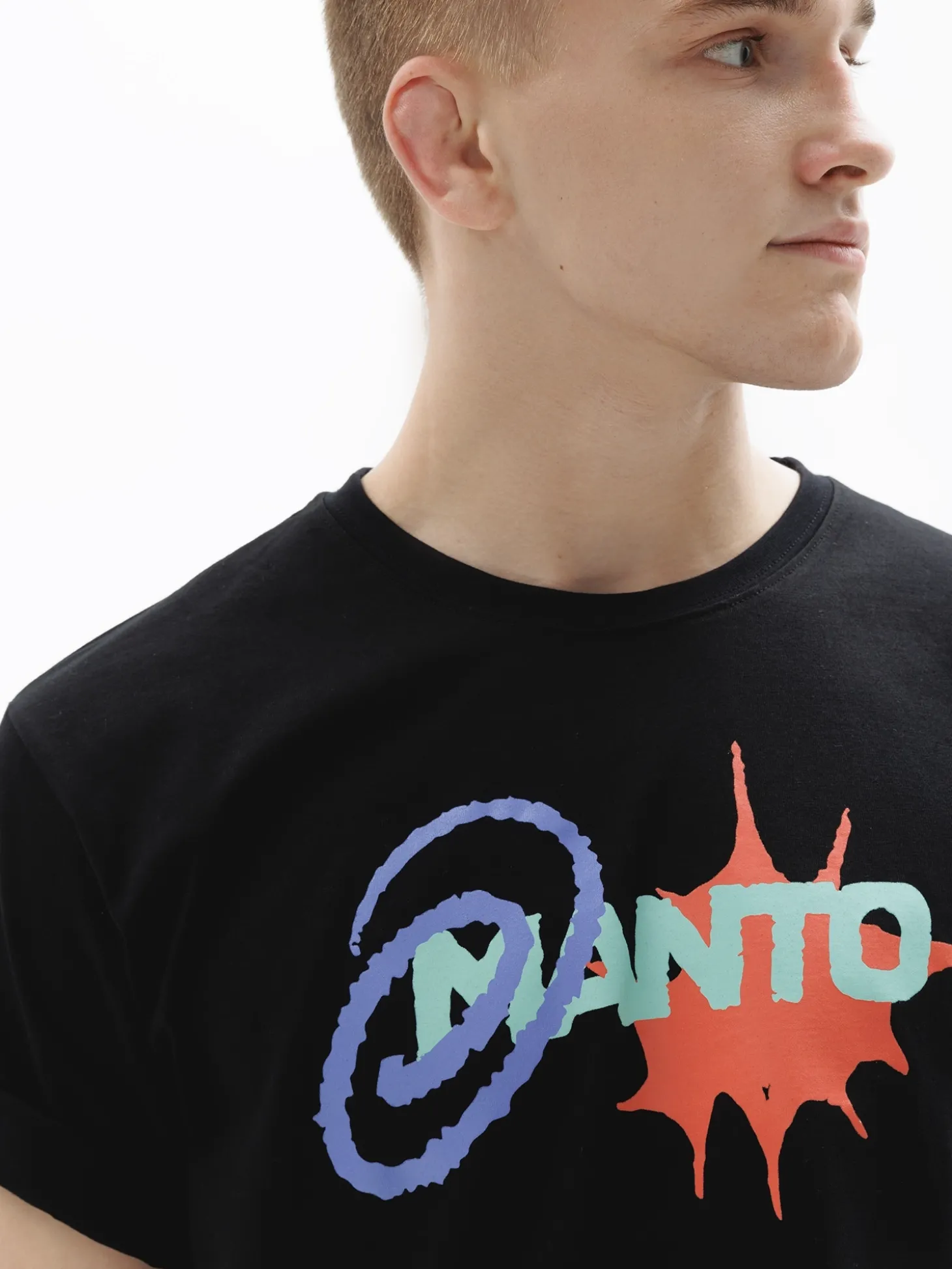 MANTO t-shirt SPLASH OVERSIZE schwarz