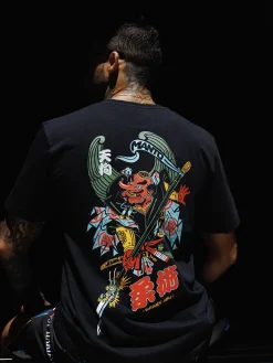 MANTO t-shirt TENGU schwarz