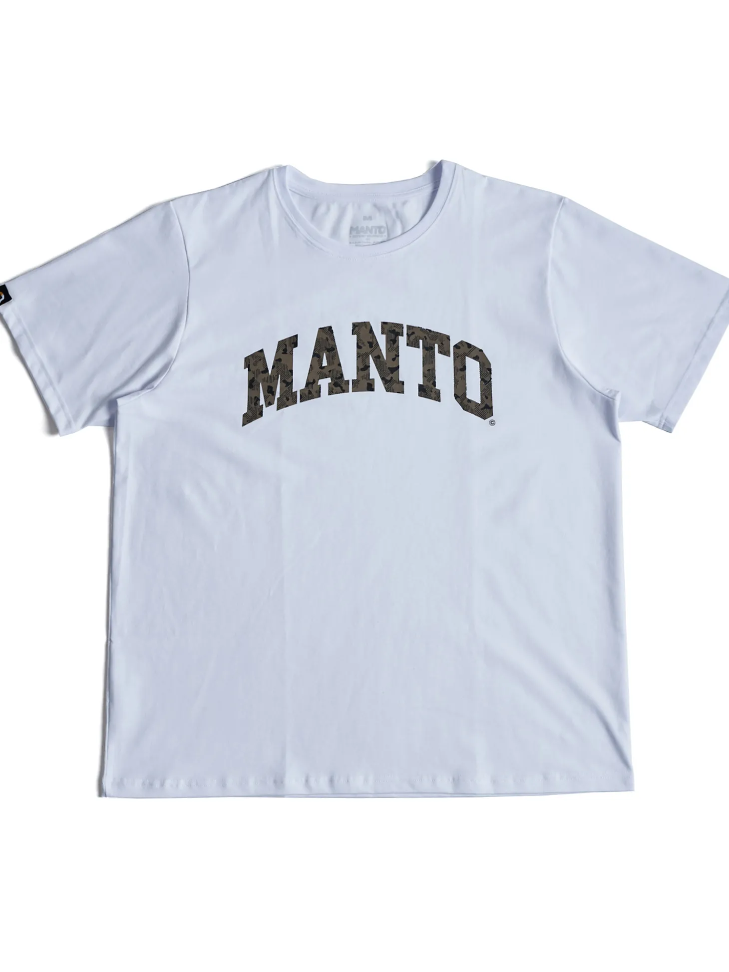 MANTO t-shirt VARSITY CAMO OVERSIZE weiss