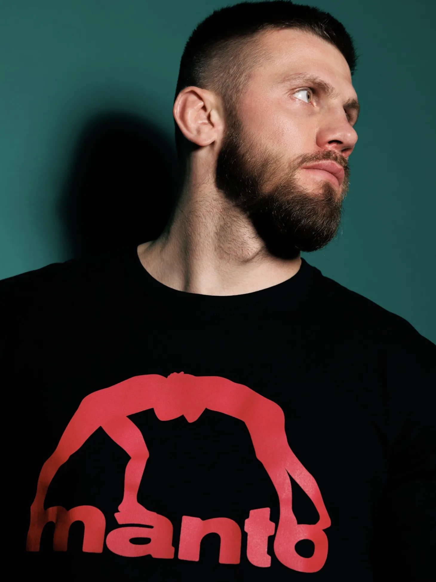 MANTO t-shirt VIBE 25 schwarz-rot