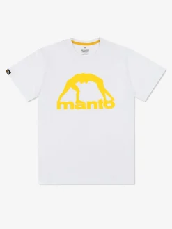 MANTO t-shirt VIBE 25 weiss-gelb