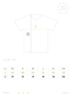 MANTO t-shirt VIBE 25 weiss-gelb